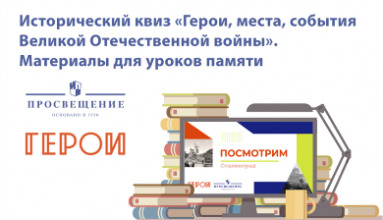 Исторический квиз «Герои, места, события ВОВ». Материалы для уроков памяти 