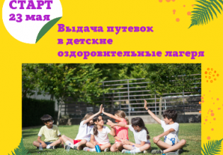 Выдача путевок в детские загородные лагеря стартует 23 мая!